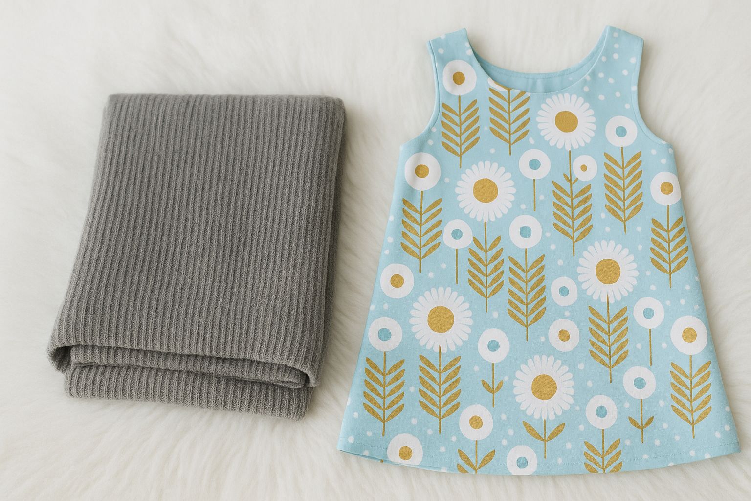 Close-up van diverse kleurrijke kinderstoffen, waaronder katoen en linnen, met verschillende texturen.